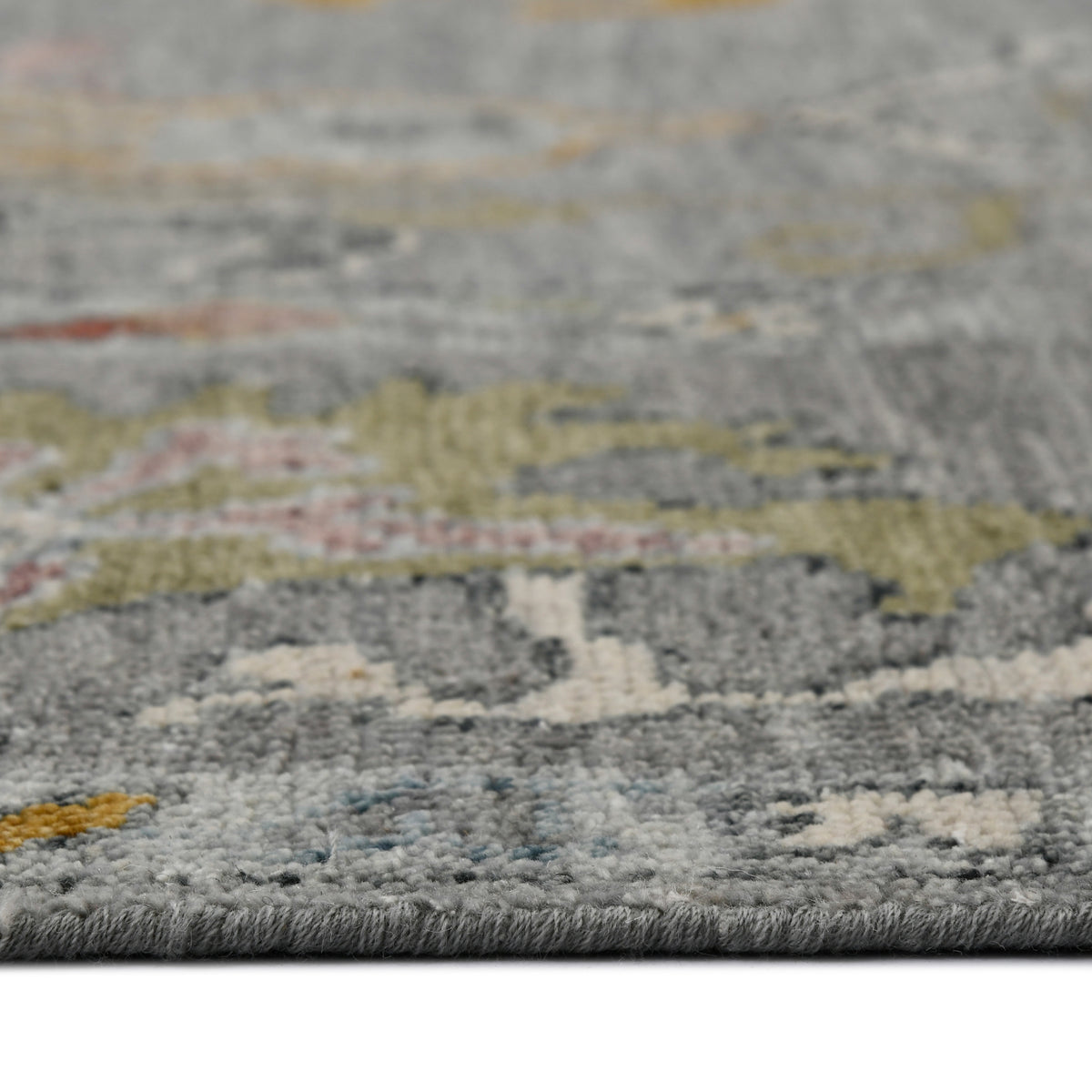Amer Jaigarh JAI-17 Pigeon Gray / Pebble Gray area rug - profile view