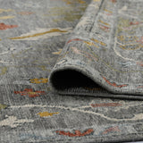 Amer Jaigarh JAI-17 Pigeon Gray / Pebble Gray area rug - rolled view