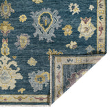 Amer Jaigarh JAI-20 Medium Blue area rug - back view