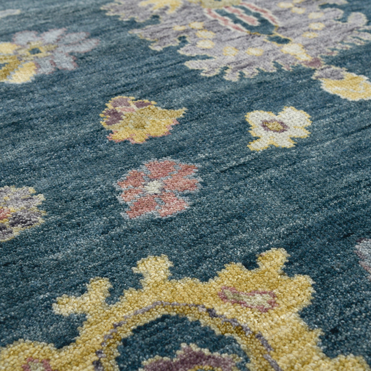 Amer Jaigarh JAI-20 Medium Blue area rug - close-up view