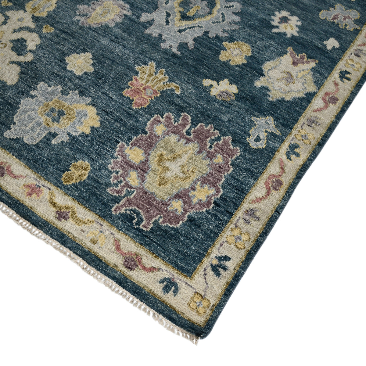 Amer Jaigarh JAI-20 Medium Blue area rug - corner view