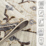 Amer Jordan JOR-10 Ivory / Blue area rug - infographic view