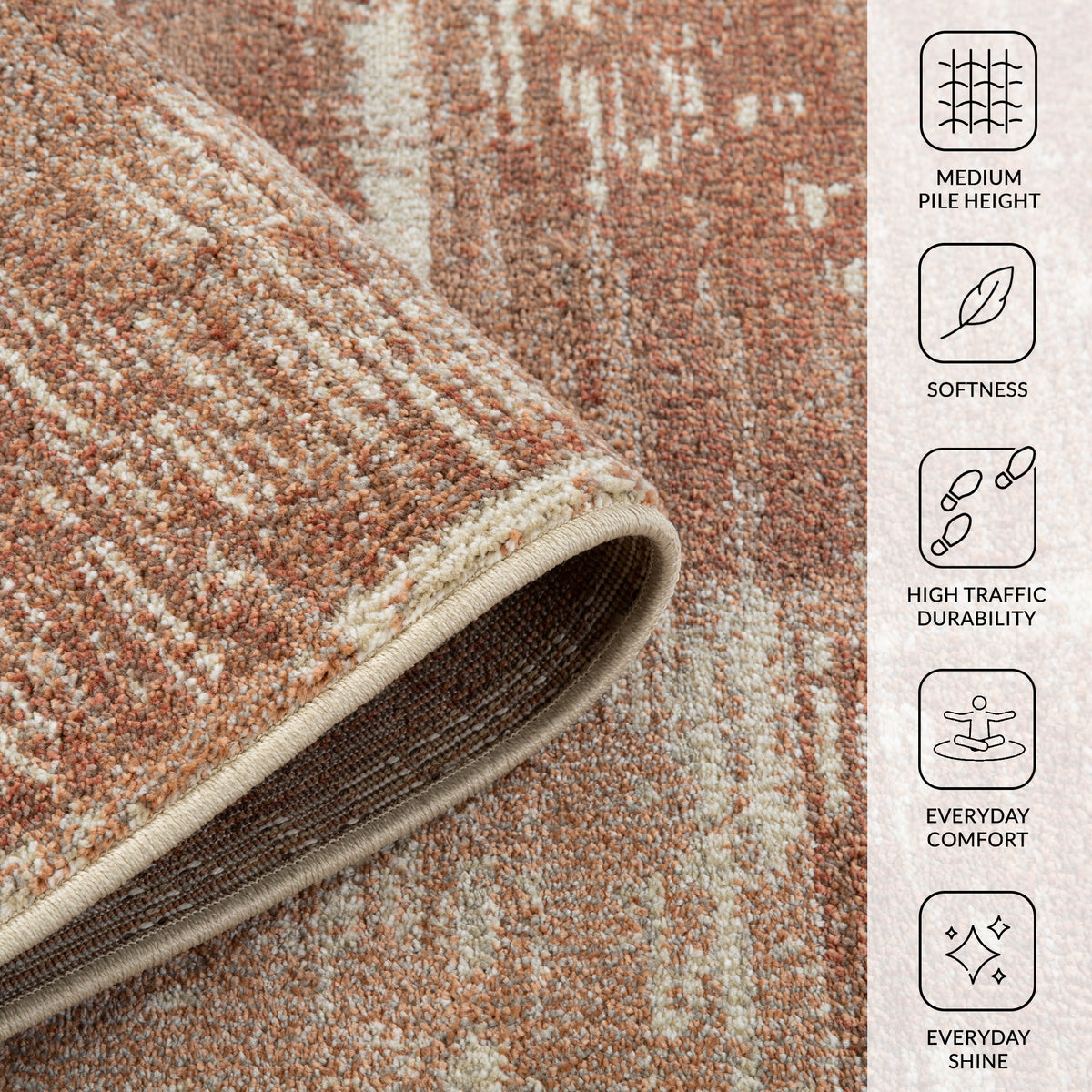 Amer Jordan JOR-7 Sand area rug - infographic view