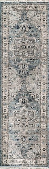 Dynamic Rugs Juno 6882 Light Blue / Cream Rugs - runner view