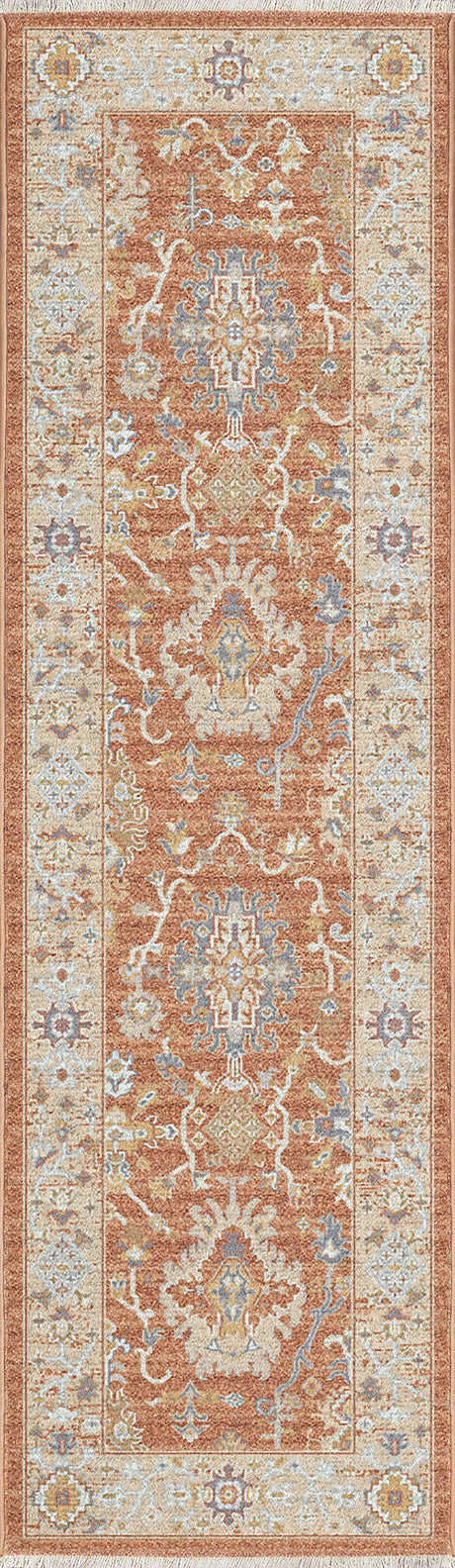 Dynamic Rugs Juno 6885 Power Loomed Traditional Rust/Ivory/Multi Rug