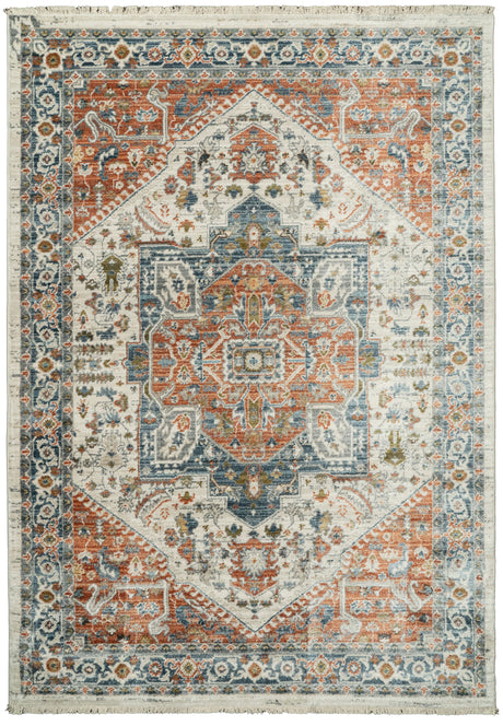 Dynamic Rugs Juno 6887 Power Loomed Traditional Beige/Multi Rug - rectangular rug view