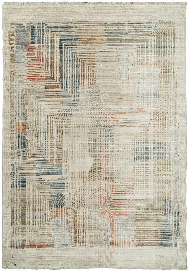 Dynamic Rugs Juno 6889 Power Loomed Modern Beige/Multi Rug - rectangular rug view