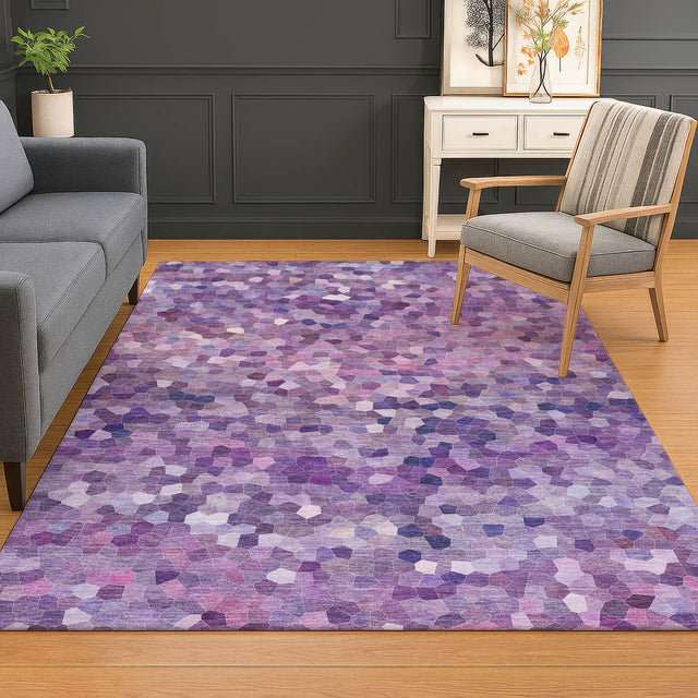 Dalyn Kaleidoscope KL1 Transitional Machine Made Plum Rug