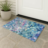 Dalyn Kaleidoscope KL1 Transitional Machine Made Turquoise Rug
