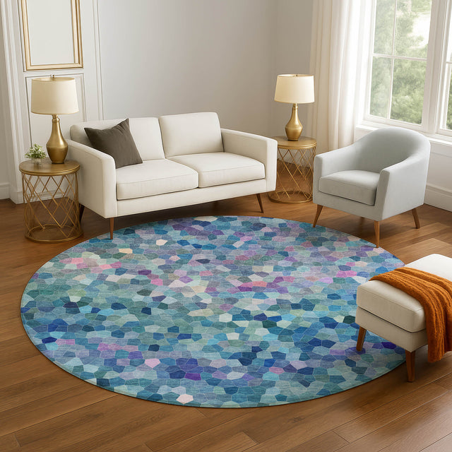 Dalyn Kaleidoscope KL1 Transitional Machine Made Turquoise Rug