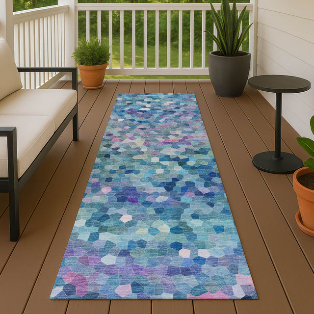 Dalyn Kaleidoscope KL1 Transitional Machine Made Turquoise Rug