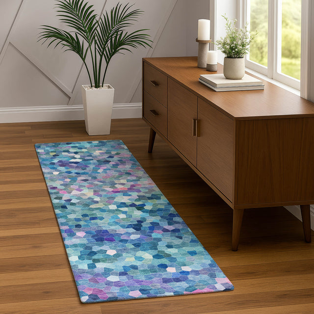 Dalyn Kaleidoscope KL1 Transitional Machine Made Turquoise Rug