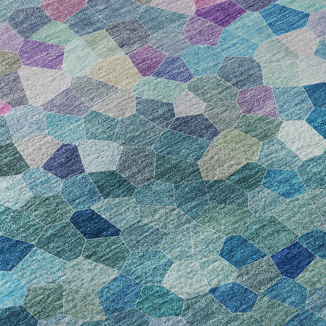 Dalyn Kaleidoscope KL1 Transitional Machine Made Turquoise Rug