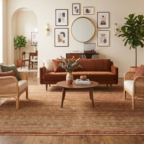 Amer Kohinoor KOH-3 Orange Rust area rug - lifestyle view