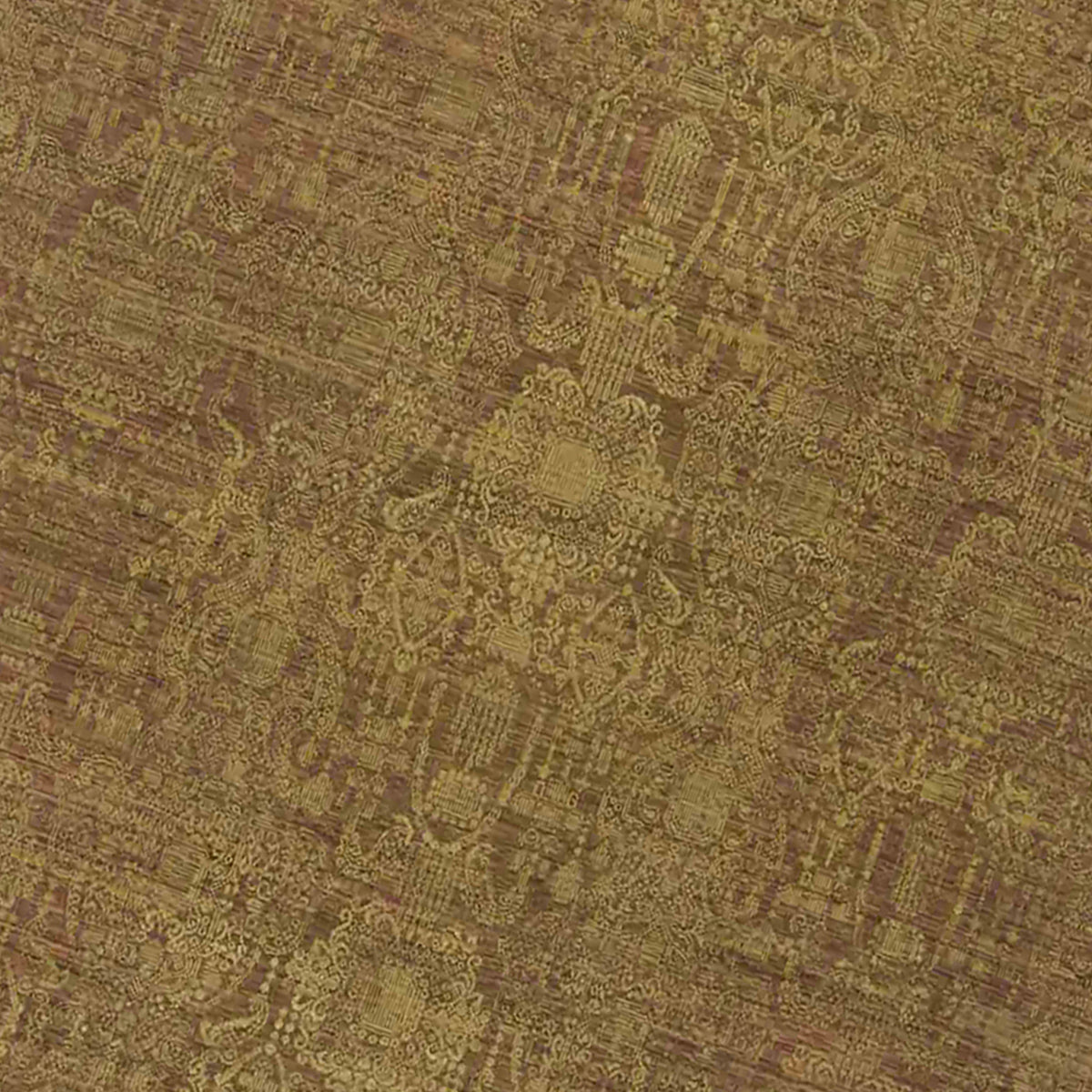 Amer Kohinoor KOH-4 Orange Rust area rug - close-up view