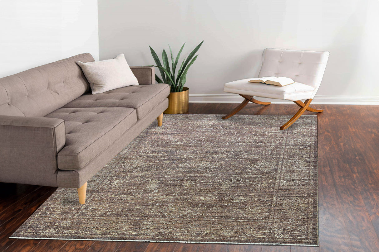 Dynamic Rugs Kyra 13701 Power Loomed Transitional Rust Rug