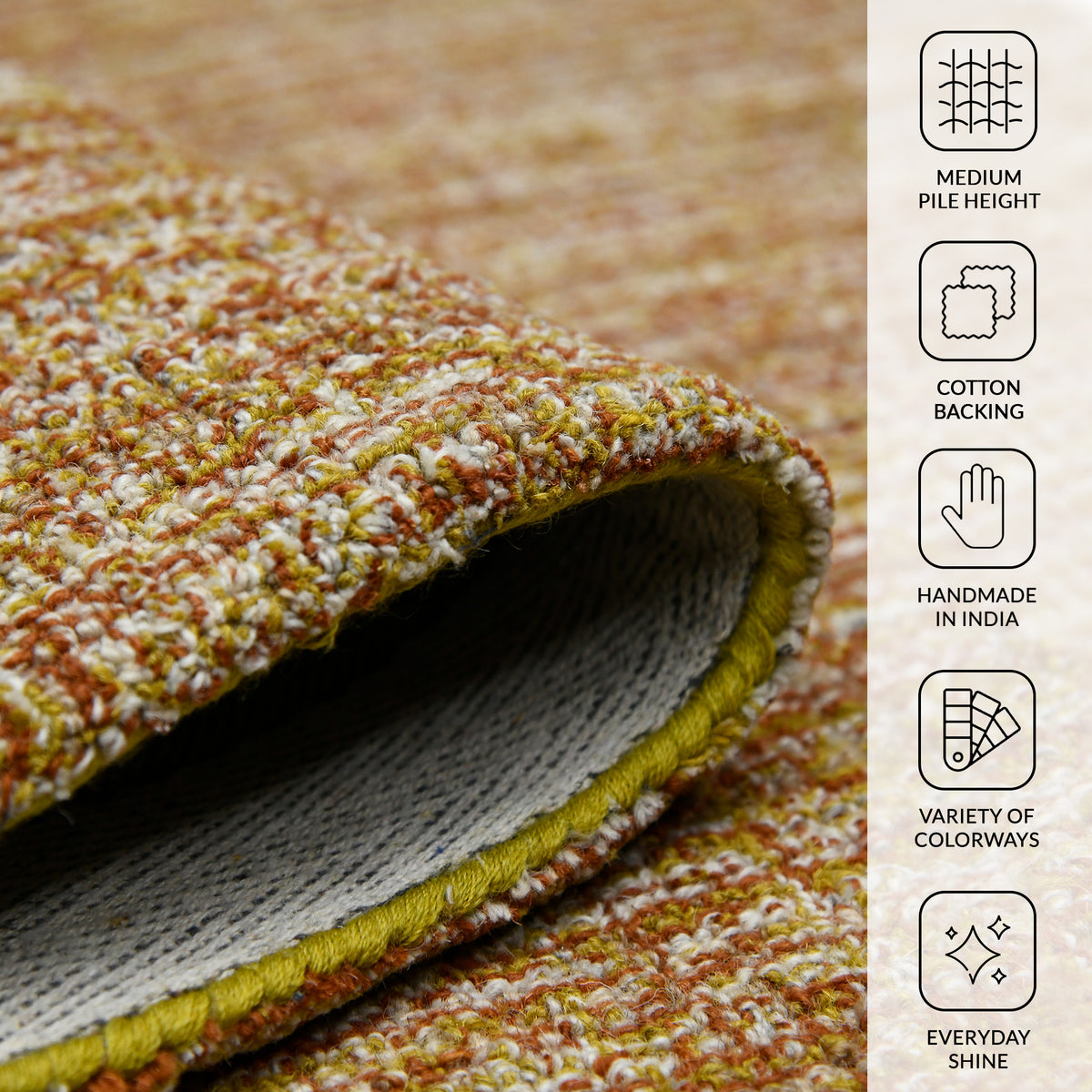 Amer Laurel LAU-11 Rust area rug - infographic view
