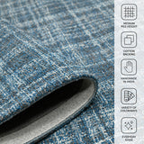 Amer Laurel LAU-2 Turquoise Blue area rug - infographic view