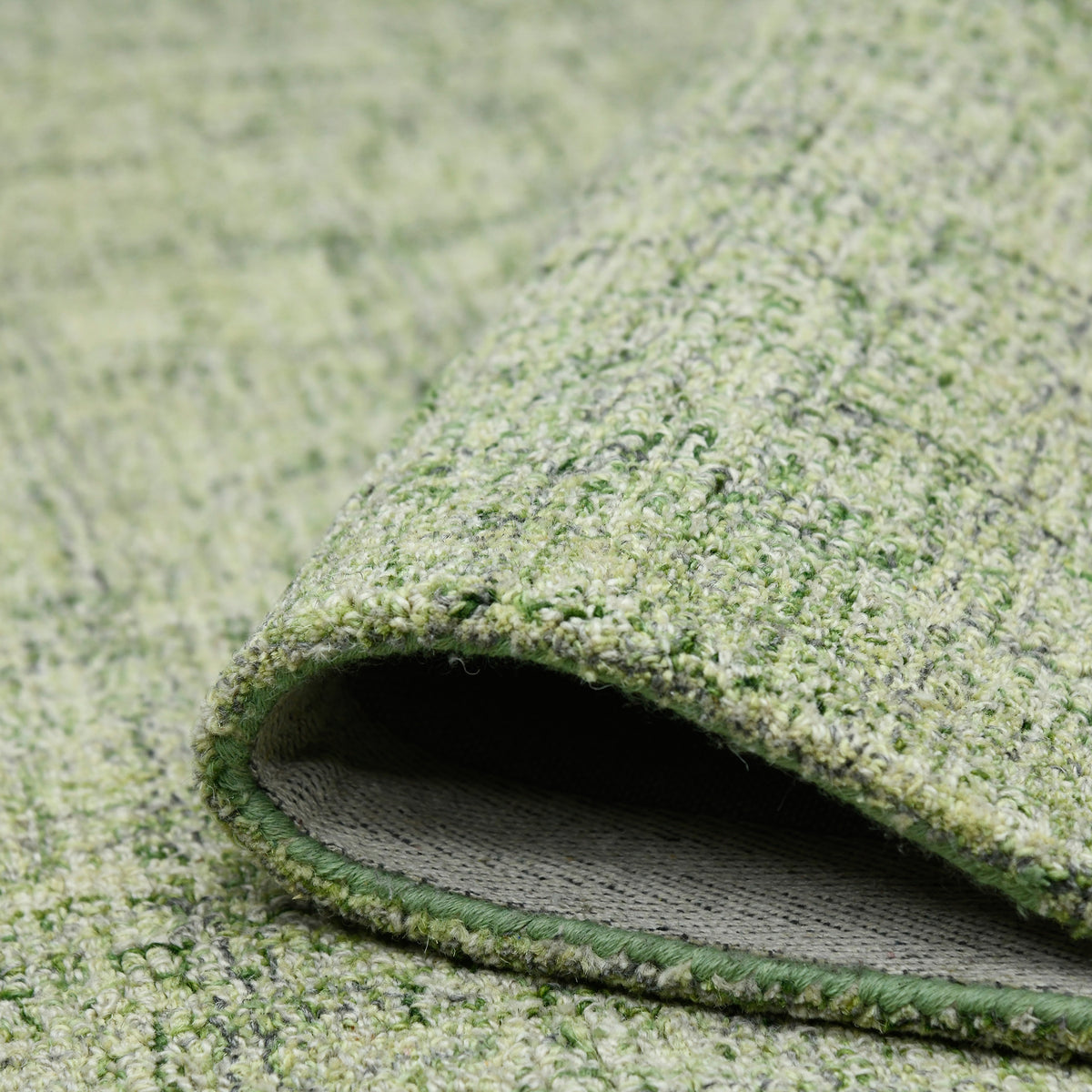 Amer Laurel LAU-21 Apple Green area rug - rolled view
