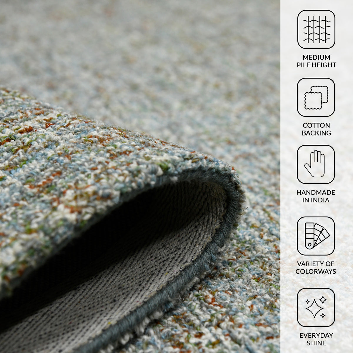 Amer Laurel LAU-22 Blue Spruce area rug - infographic view