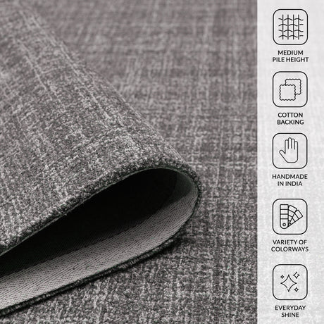 Amer Laurel LAU-5 Graphite area rug - infographic view
