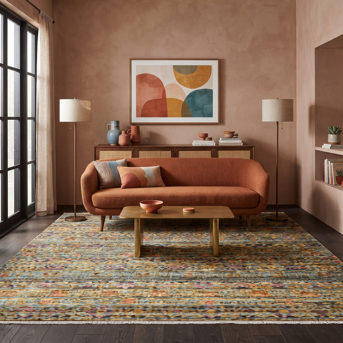 Amer Legacy LEG-40 Orange area rug - lifestyle view