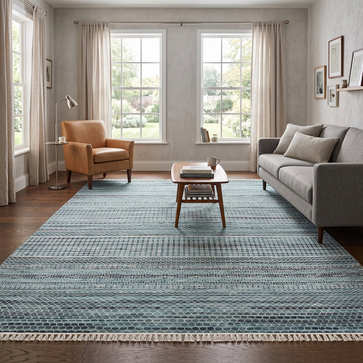 Amer Legacy LEG(V)-25 Ocean Blue area rug - lifestyle view