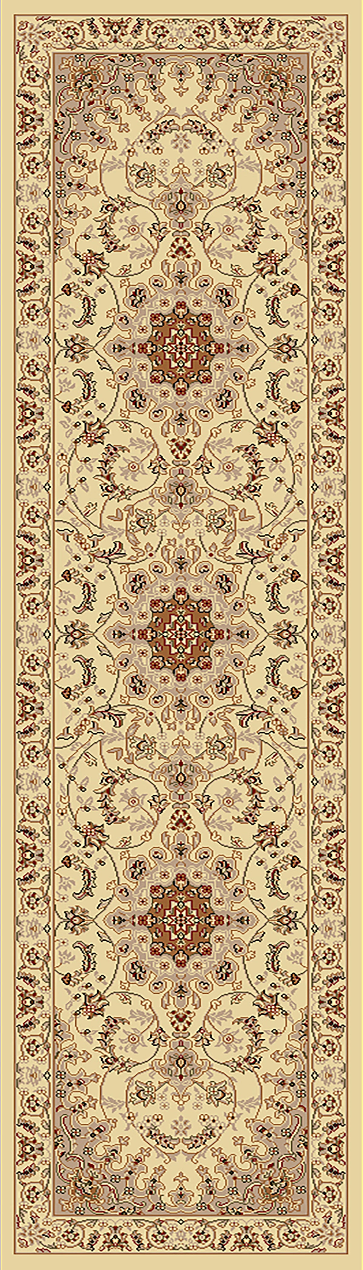 Dynamic Rugs Legacy 58000 Ivory Rugs - runner view