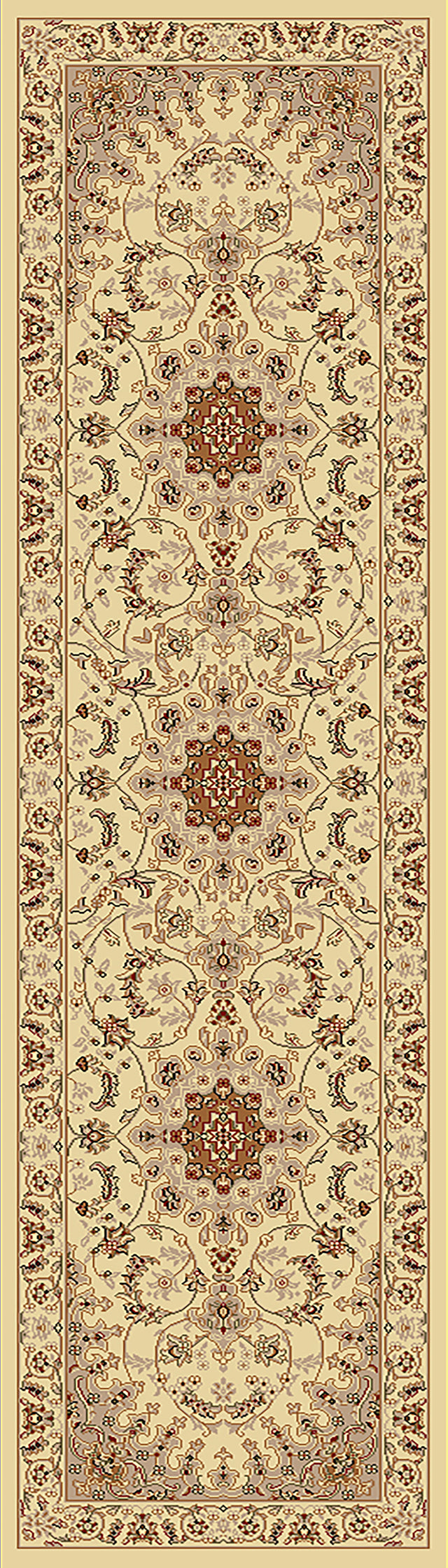 Dynamic Rugs Legacy 58000 Ivory Rugs - runner view