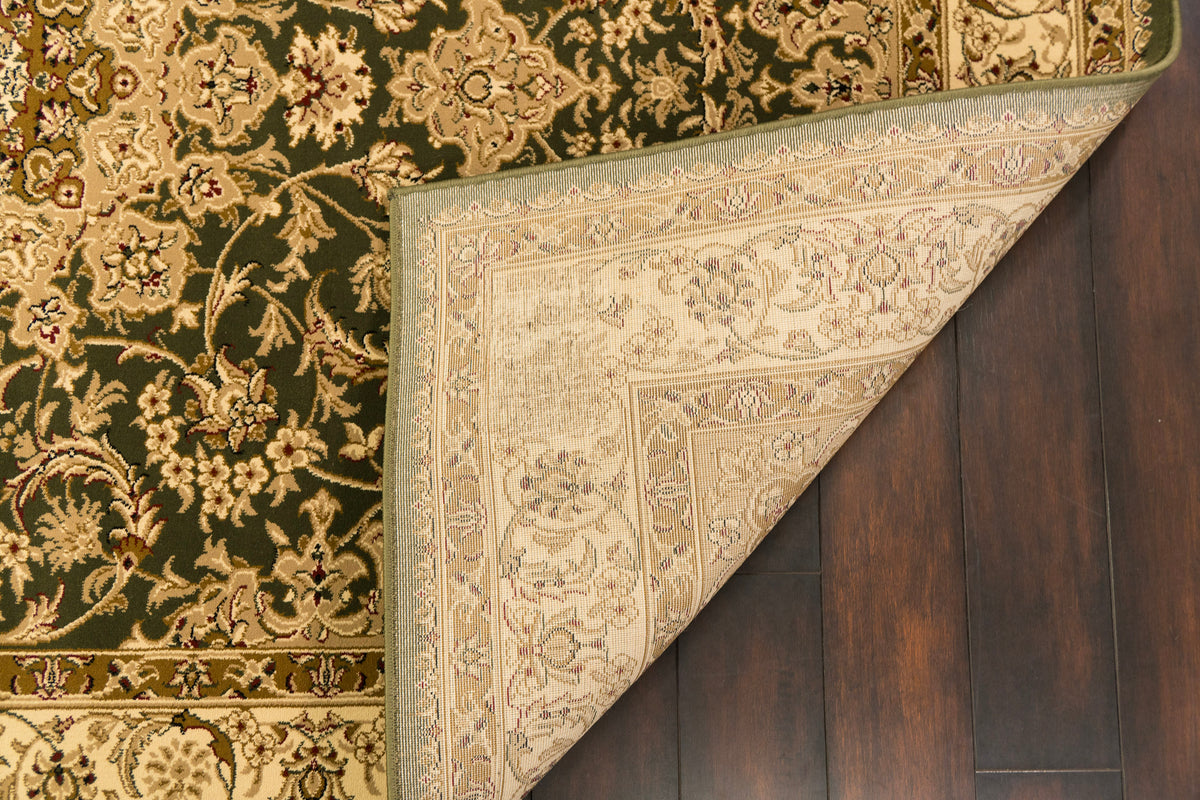 Dynamic Rugs Legacy 58000 Green Rugs - corner detail