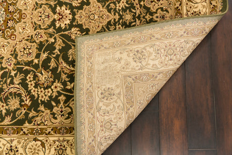 Dynamic Rugs Legacy 58000 Green Rugs - corner detail