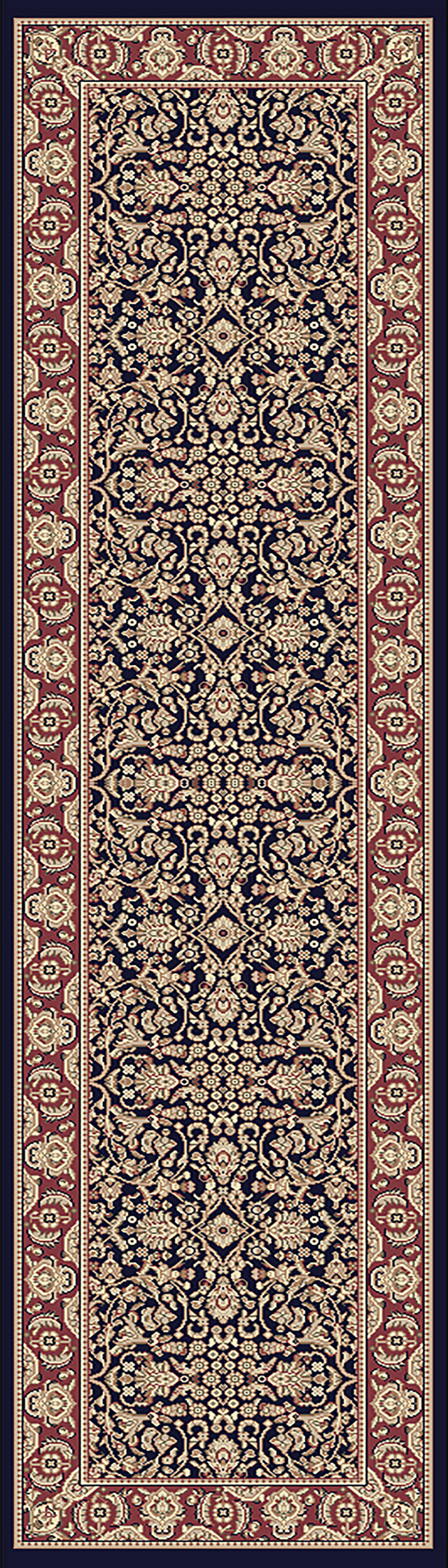 Dynamic Rugs Legacy 58004 Navy Rugs - runner view
