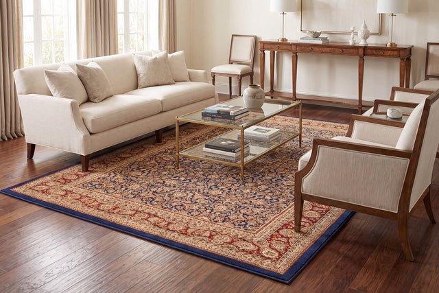 Dynamic Rugs Legacy 58004 Navy Rugs - room scene