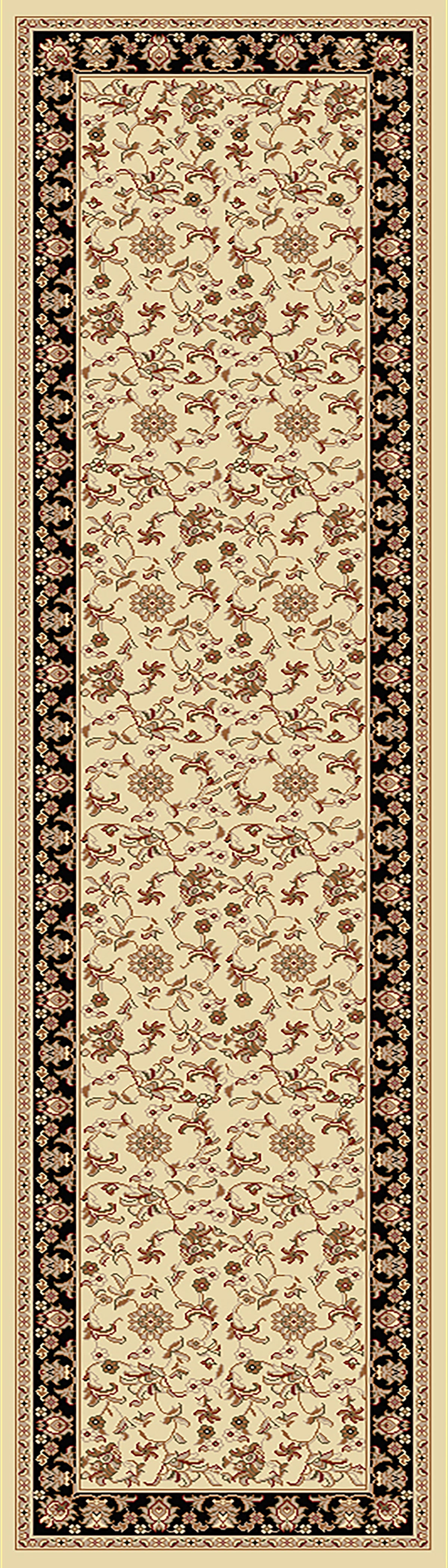 Dynamic Rugs Legacy 58017 Ivory / Black Rugs - runner view
