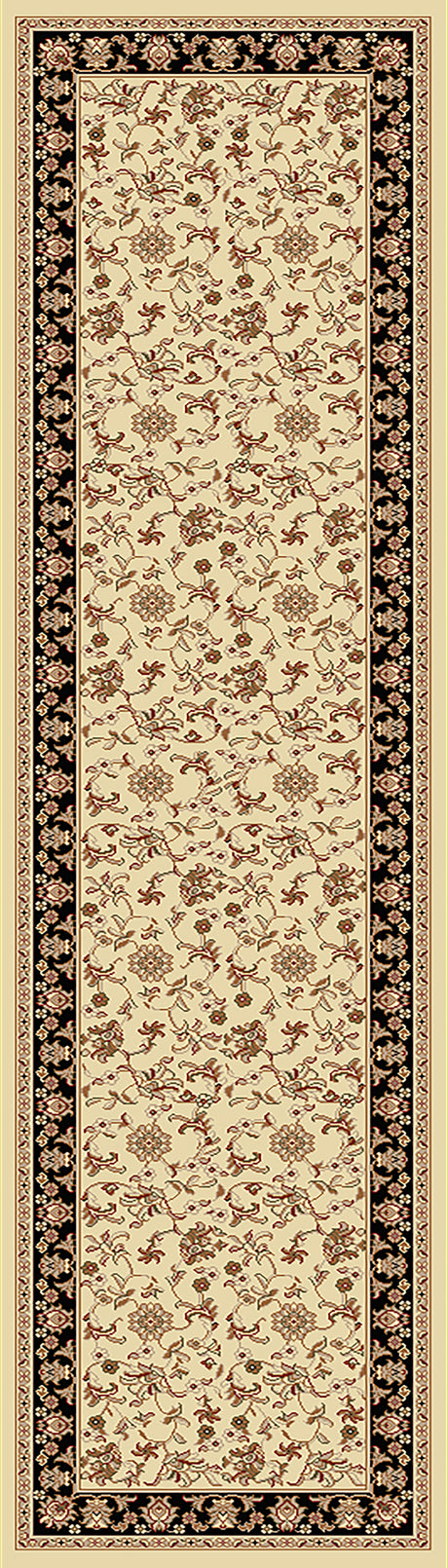Dynamic Rugs Legacy 58017 Ivory / Black Rugs - runner view