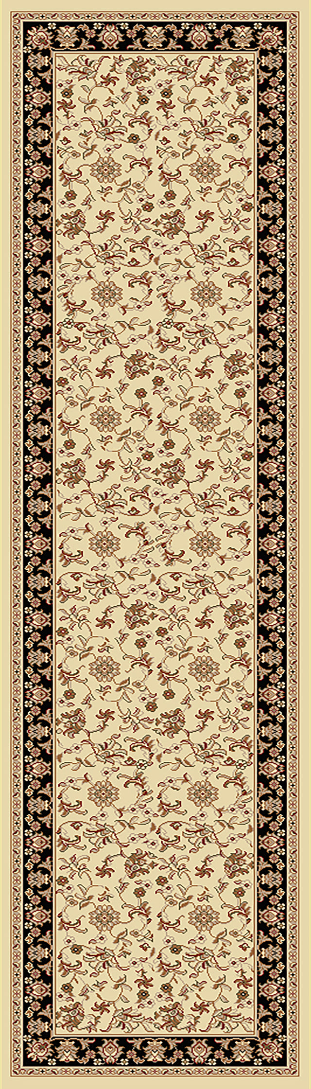 Dynamic Rugs Legacy 58017 Ivory / Black Rugs - runner view