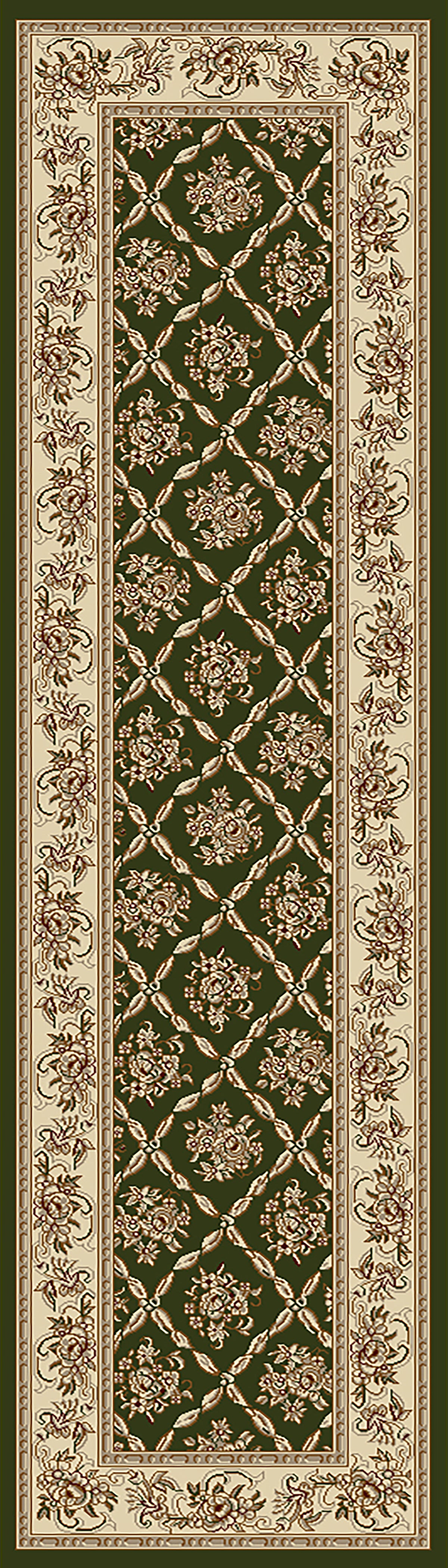 Dynamic Rugs Legacy 58018 Green Rugs - runner view