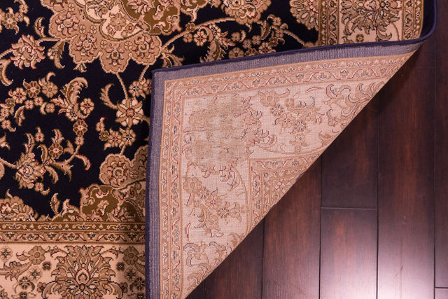 Dynamic Rugs Legacy 58019 Navy Rugs - corner detail
