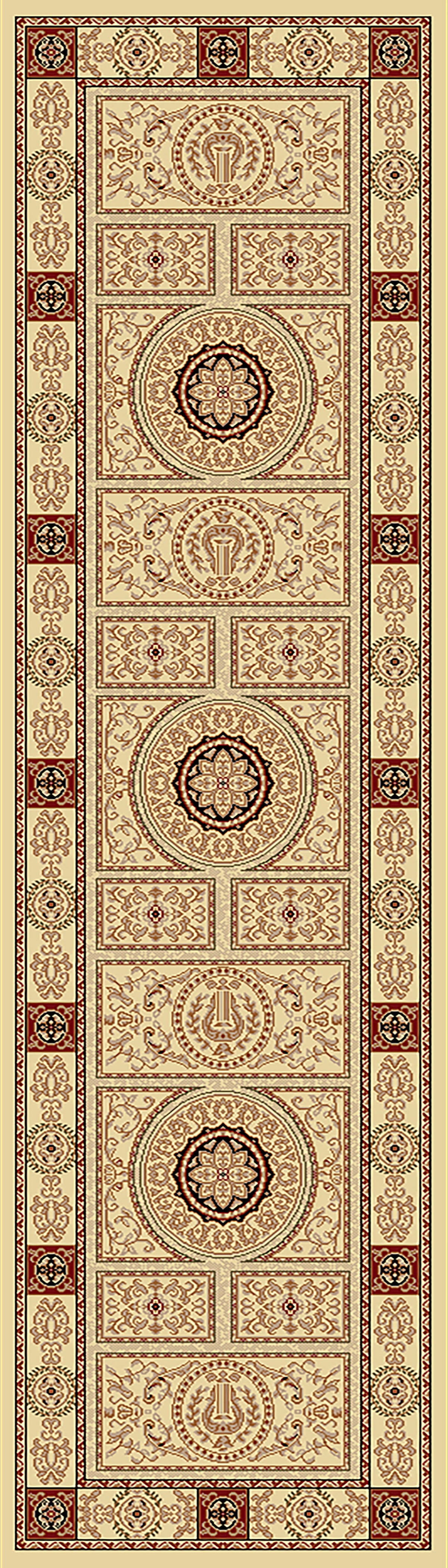 Dynamic Rugs Legacy 58021 Ivory Rugs - runner view