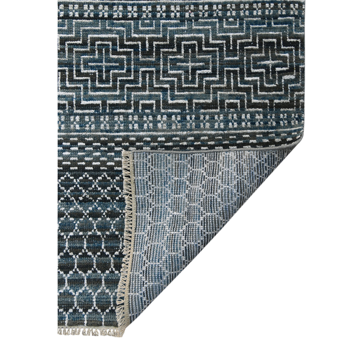 Amer Legacy LEG(V)-25 Ocean Blue area rug - back view