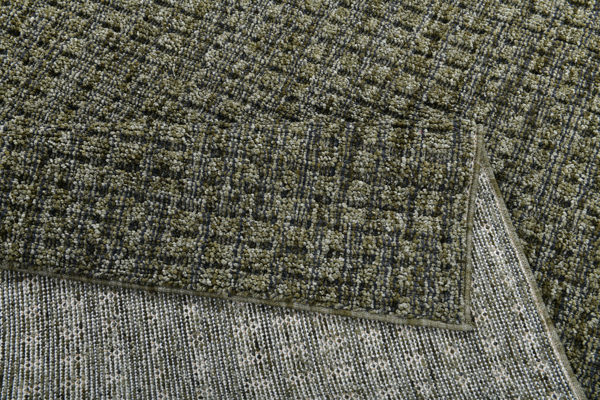 Dynamic Rugs Leon 13611 Power Loomed Modern Dark Green Rug