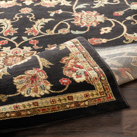 Surya Riley Rly-5025 Jet Black / Caramel / Hot Cocoa Rugs