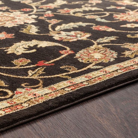 Surya Riley Rly-5025 Jet Black / Caramel / Hot Cocoa Rugs