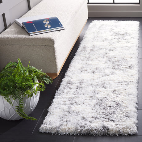 Safavieh Lindsay Shag Lns550A Ivory/Grey Rug.