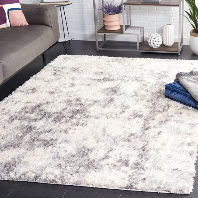 Safavieh Lindsay Shag Lns550A Ivory/Grey Rug.