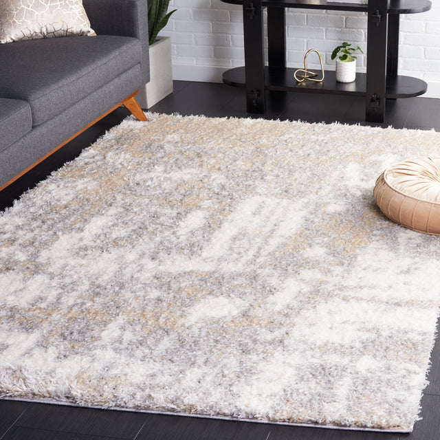 Safavieh Lindsay Shag Lns552F Grey/Ivory Beige Rug.