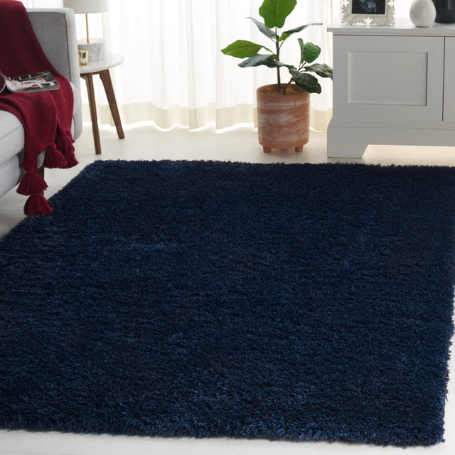 Safavieh Lindsay Shag Lns560N Navy Rug.