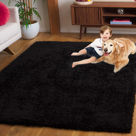 Safavieh Lindsay Shag Lns560Z Black Rug.