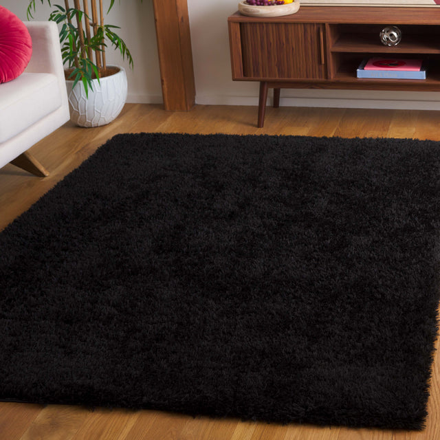 Safavieh Lindsay Shag Lns560Z Black Rug.