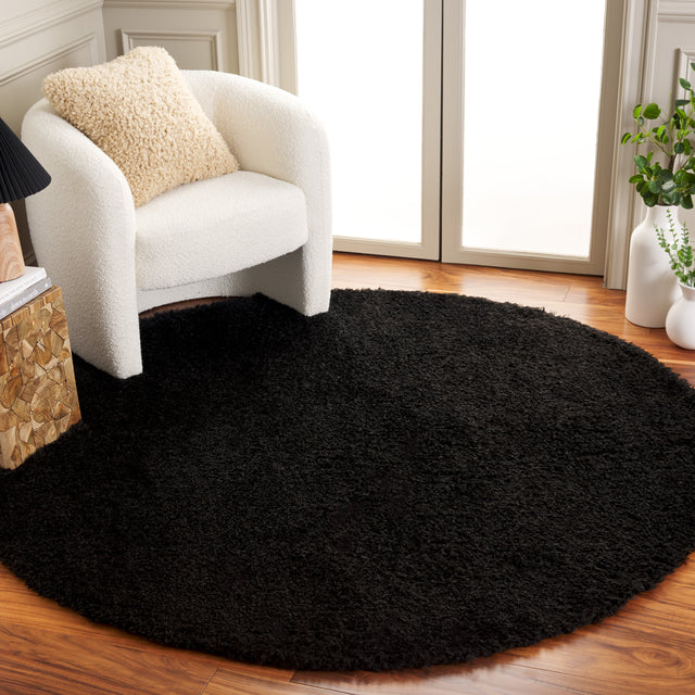 Safavieh Lindsay Shag Lns560Z Black Rug.